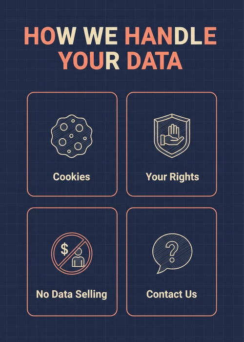 How this offshore casino comparison site handles your data — cookies, your rights, no data selling and contact us.